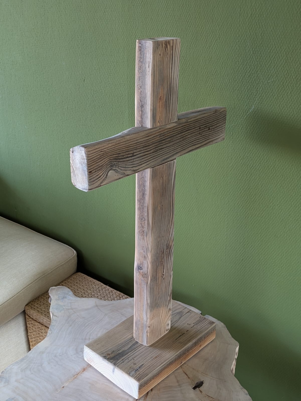 Houten kruis staand 78 cm - Afbeelding 8
