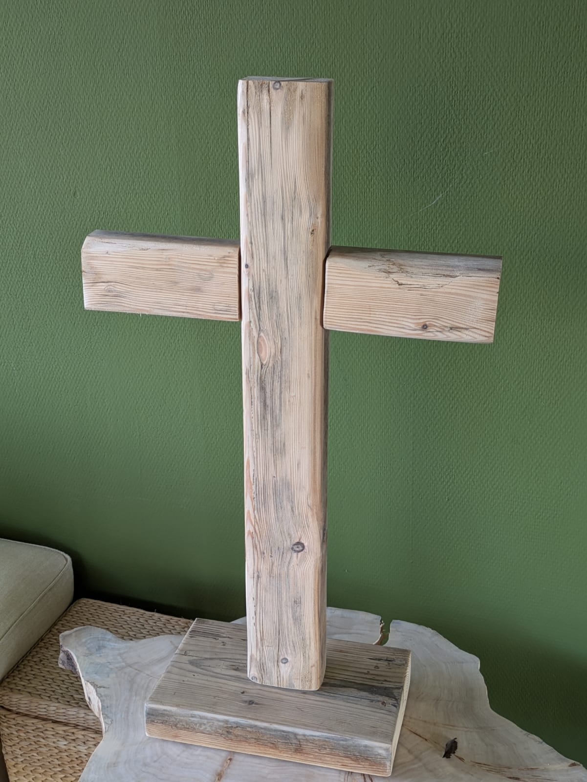 Houten kruis staand 78 cm - Afbeelding 9