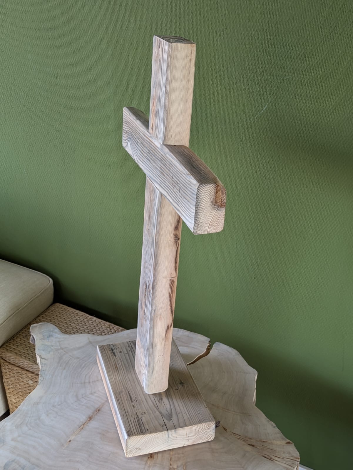 Houten kruis staand 78 cm - Afbeelding 6